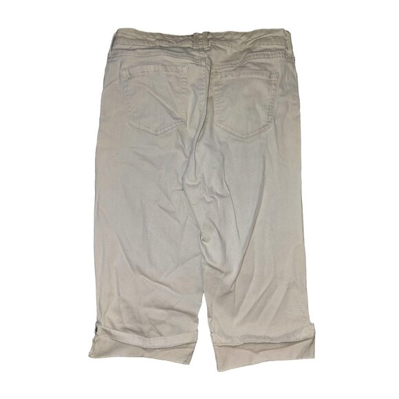 Gloria Vanderbilt Skimmer Capris Slimming Effect Size 9 Missy Cream Jj3670 - Picture 5 of 8